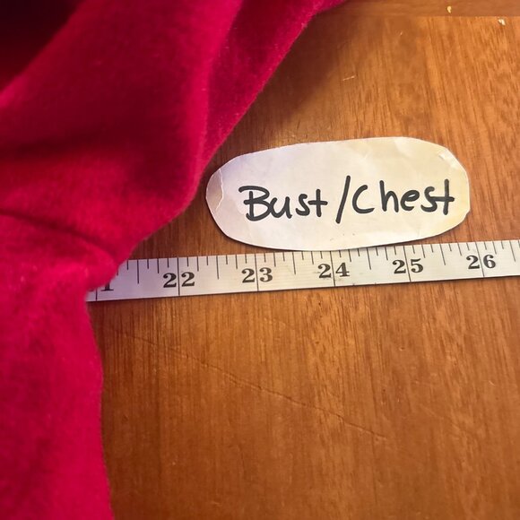 Womens Red Double-Breasted Wool Coat By Via Spiga W/ Gold Buttons Size 14 - Picture 3 of 14